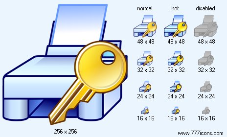 Secure Printer Icon Images