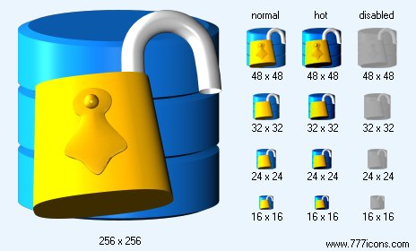 Unlocked Database Icon Images