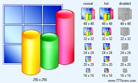 3D Bar Chart Icon Images