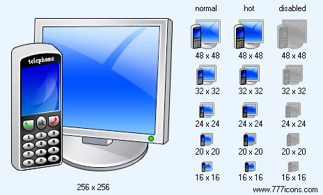 Cellphone And Monitor Icon Images