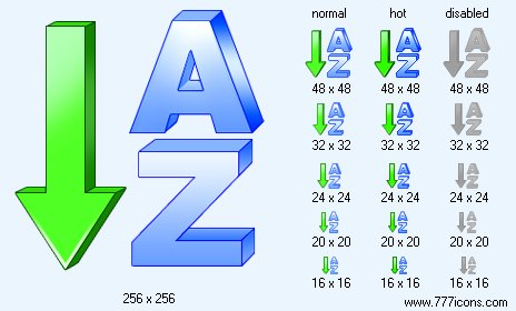 Sorting A-Z Icon Images