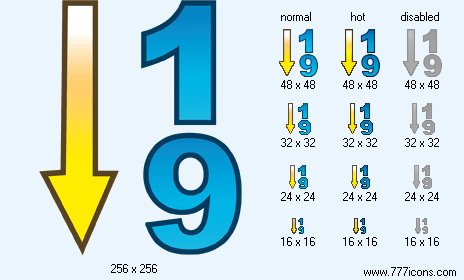 Sorting 1-9 Icon Images