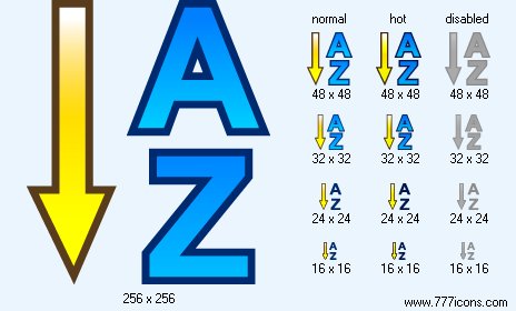 Sorting A-Z Icon Images