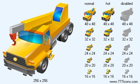 Crane Truck Icon Images