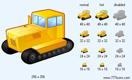 Catterpillar Tractor Icon Images