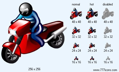 Motorcyclist Icon Images