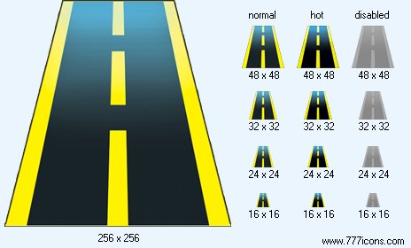 Straight Road Icon Images