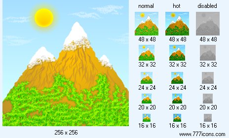 Mountain Icon. Travel Icon Set