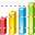 3d bar chart icon