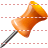 Orange pin icon