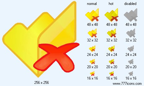 Delete Folder V3 Icon Images