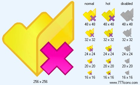 Delete Folder V5 Icon Images