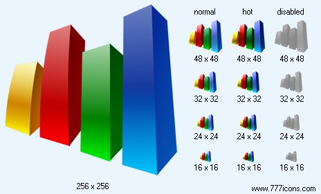 3D Graph Icon Images