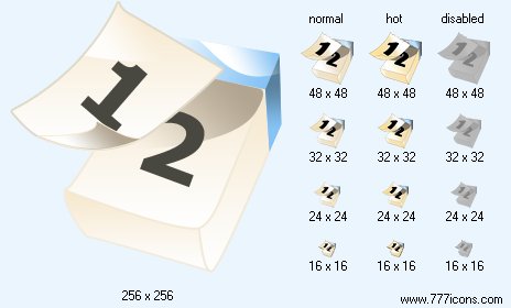 Loose-Leaf Calendar Icon Images