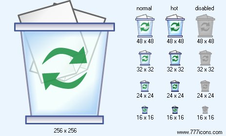 Full Trash Can Icon Images