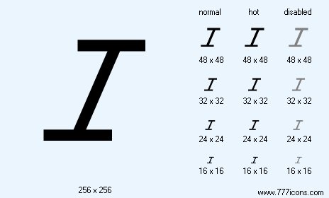 Italic Icon Images